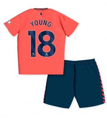 Lacne Dětský Futbalové dres Everton Ashley Young #18 2023-24 Krátky Rukáv - Preč (+ trenírky)
